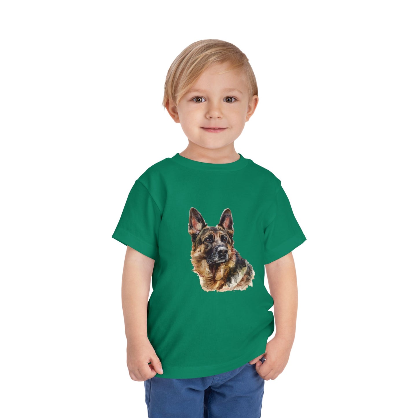 German Shepherd Head Toddler Unisex Short Sleeve Crewneck Tee