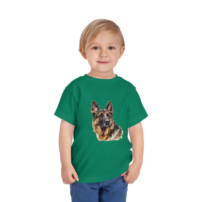 German Shepherd Head Toddler Unisex Short Sleeve Crewneck Tee