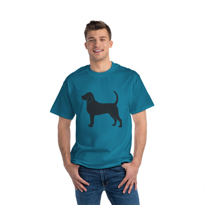 Bloodhound Silhouette Men's Short-Sleeve Crewneck Tee