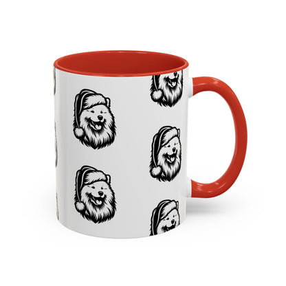Santa Paws Samoyed 2-Tone Coffee Mug