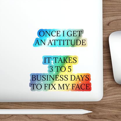 Fix My Face Holographic Sticker