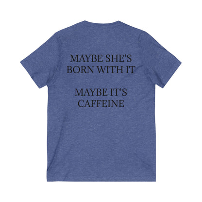 Born With It Unisex Short Sleeve V-Neck Tee