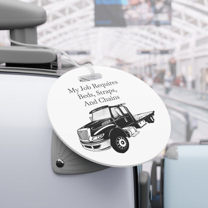 Beds, Straps, And Chains Luggage Tag