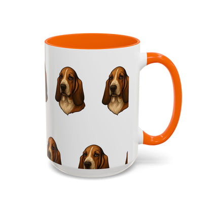 Basset Hound Head 2-Tone Coffee Mug