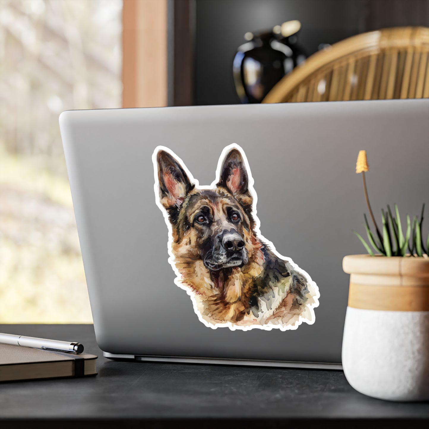 German Shepherd Head Vinyl Decal
