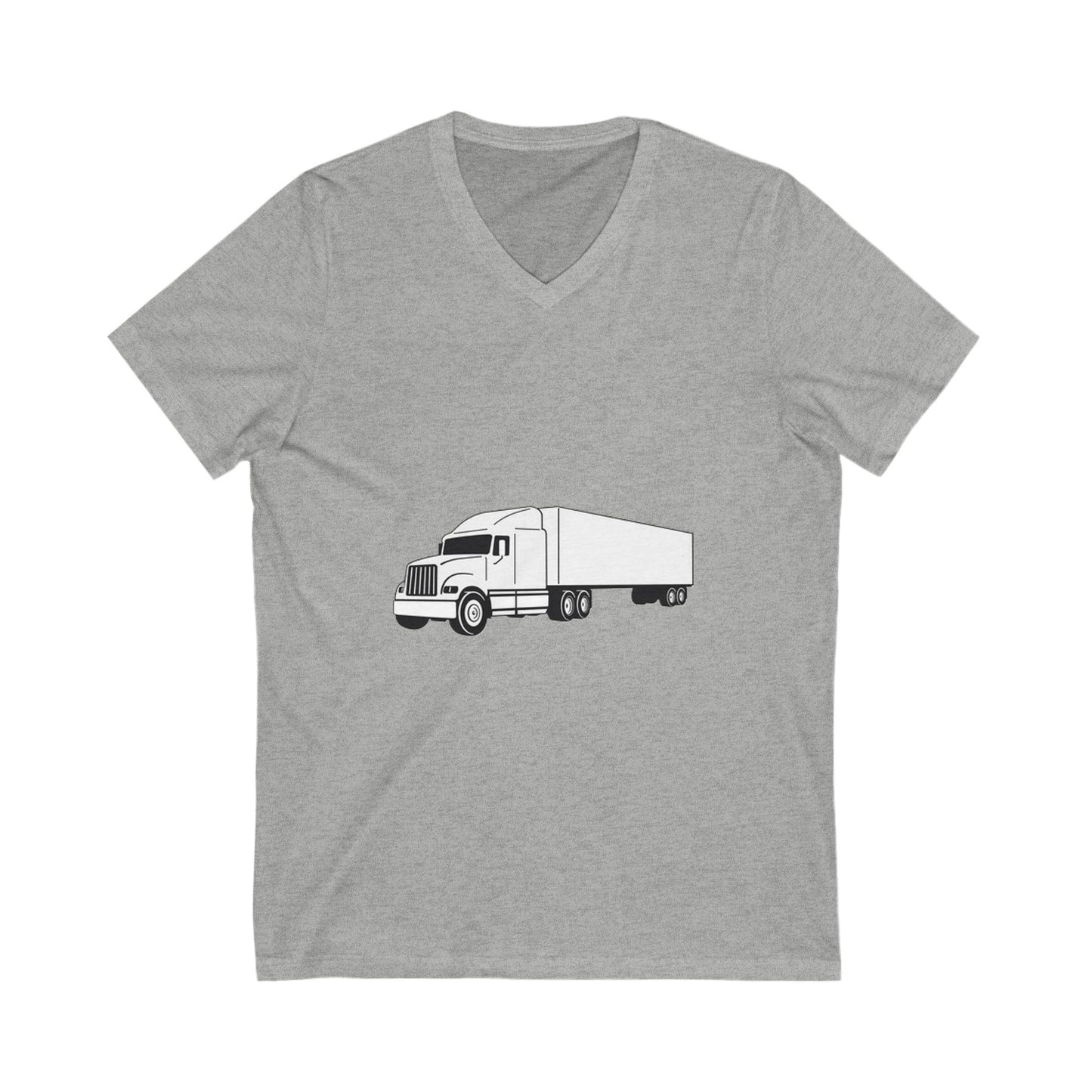 Semi Truck Unisex Short Sleeve V-Neck Tee