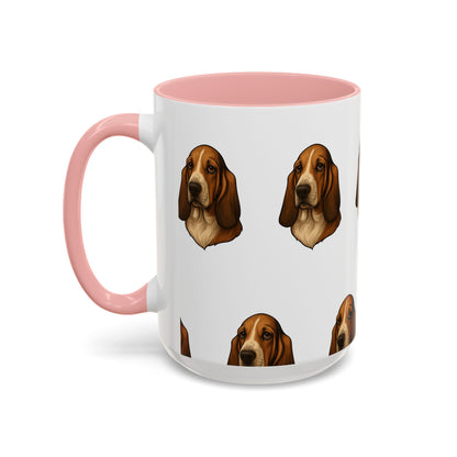 Basset Hound Head 2-Tone Coffee Mug