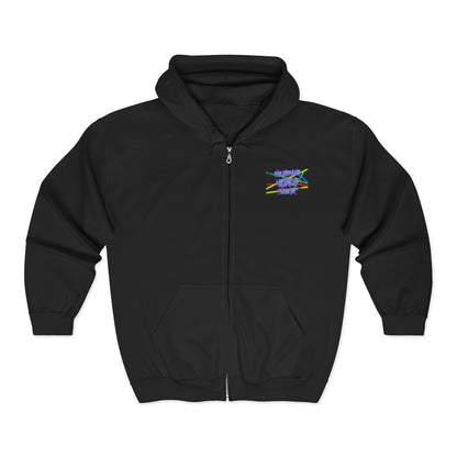 Glow Sticks Unisex Full Zip Hoodie