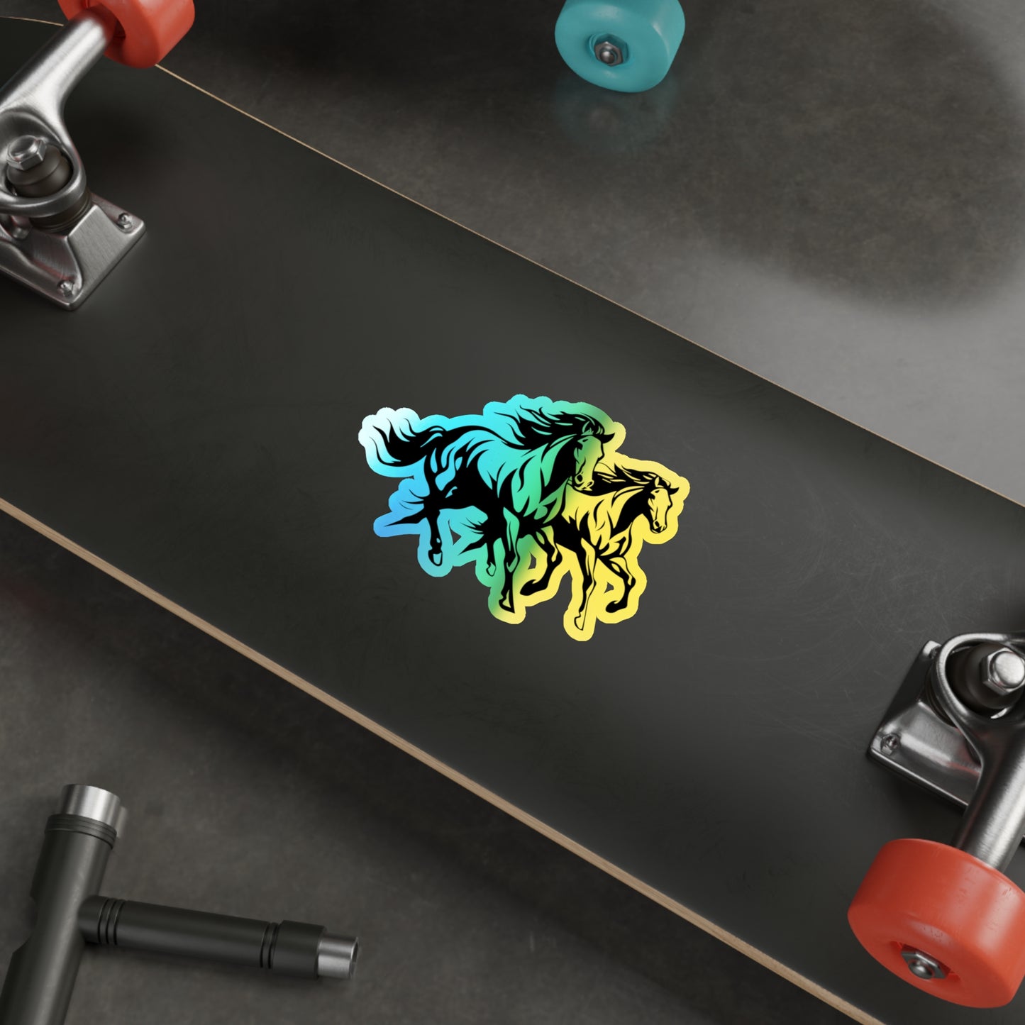 Horsin' Around Holographic Sticker