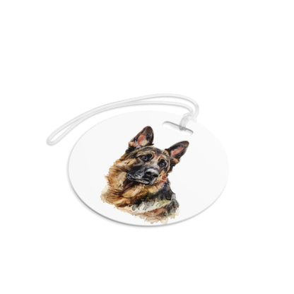 German Shepherd Head Luggage Tag