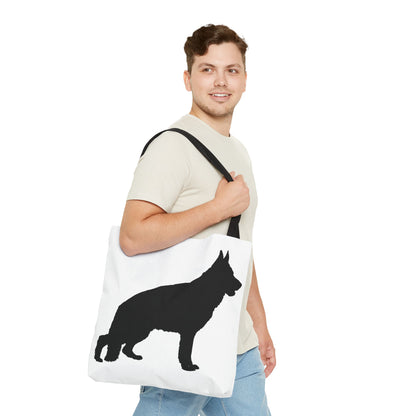 German Shepherd Silhouette Tote Bag