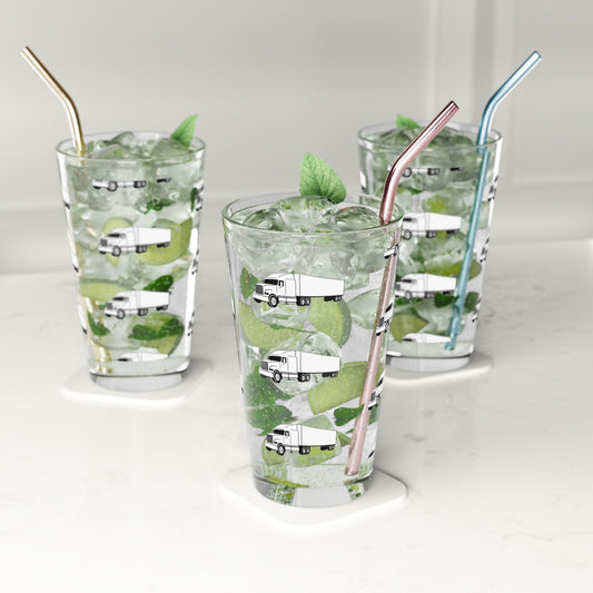 Semi Truck Drinking Glass