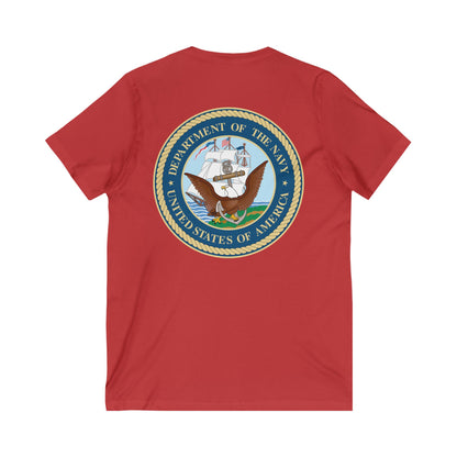 US Navy Unisex Short Sleeve V-Neck Tee