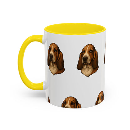 Basset Hound Head 2-Tone Coffee Mug