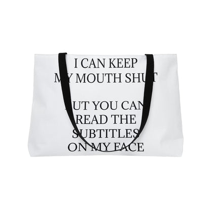 Subtitles Weekender Tote Bag