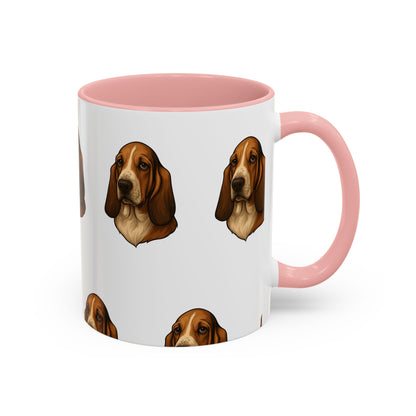 Basset Hound Head 2-Tone Coffee Mug