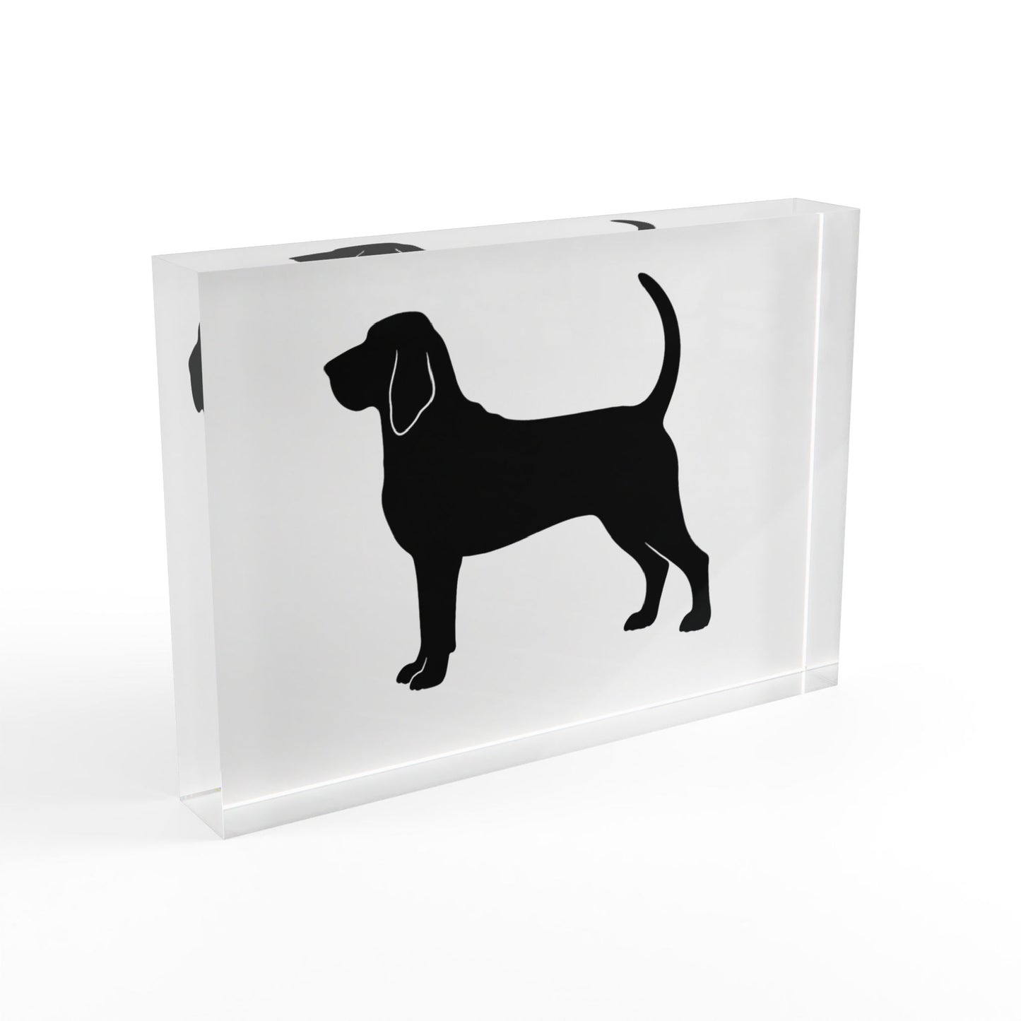 Bloodhound Silhouette Acrylic Photo Block
