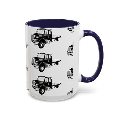Flatbed Tow Truck 2-Tone Coffee Mug
