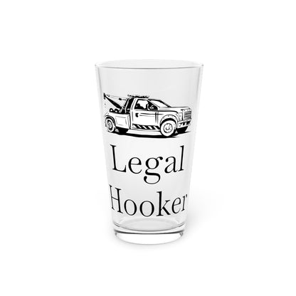Legal H**ker Wheel Lift Tow Truck Drinking Glass