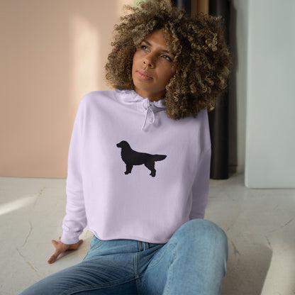 Golden Silhouette Women's Crop Hoodie