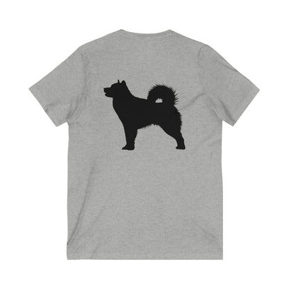 Malamute Silhouette Unisex Short Sleeve V-Neck Tee