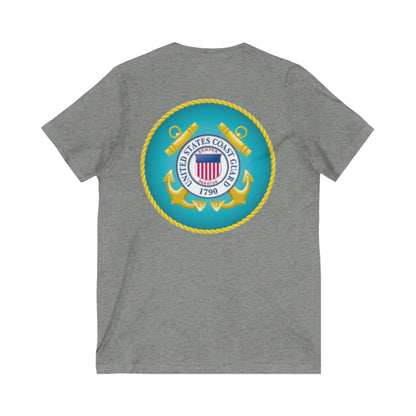US Coast Guard Unisex Short Sleeve V-Neck Tee