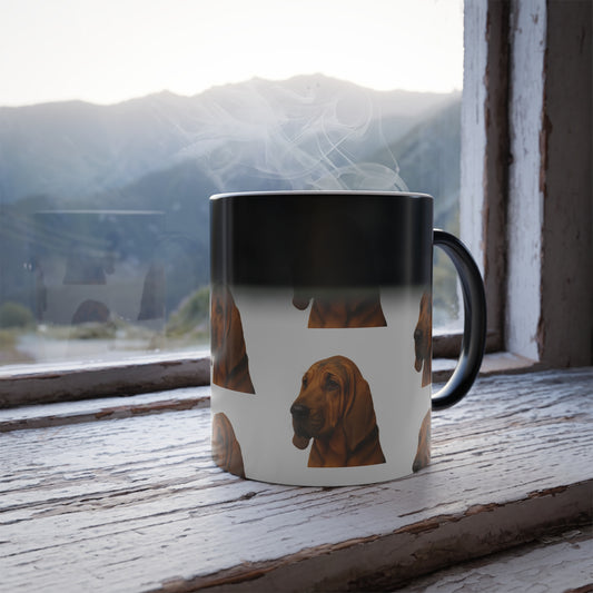 Bloodhound Head Color Changing Mug