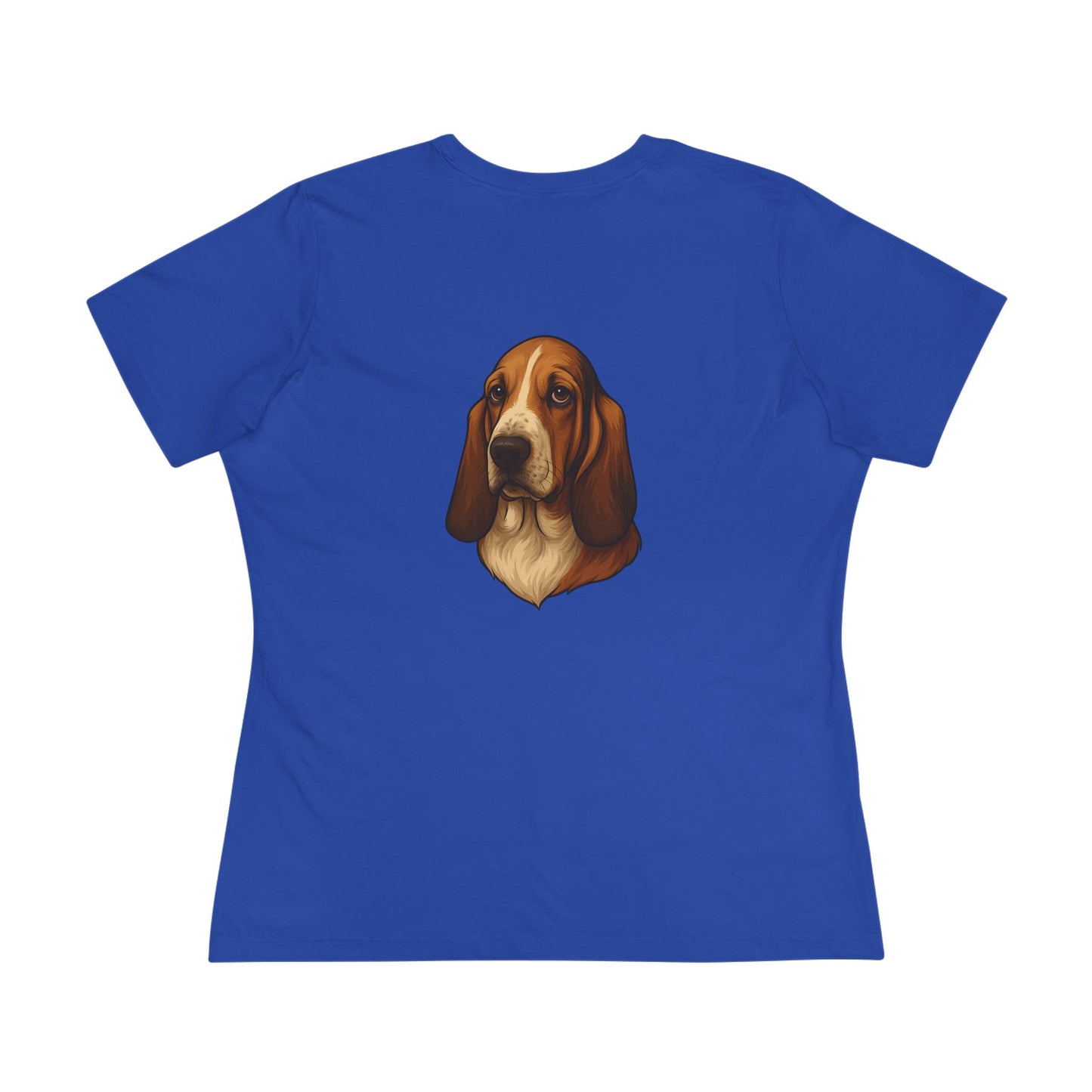 Basset Hound Head Women's Short Sleeve Crewneck Tee