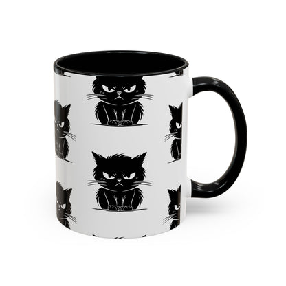 Angry Cat 2-Tone Coffee Mug