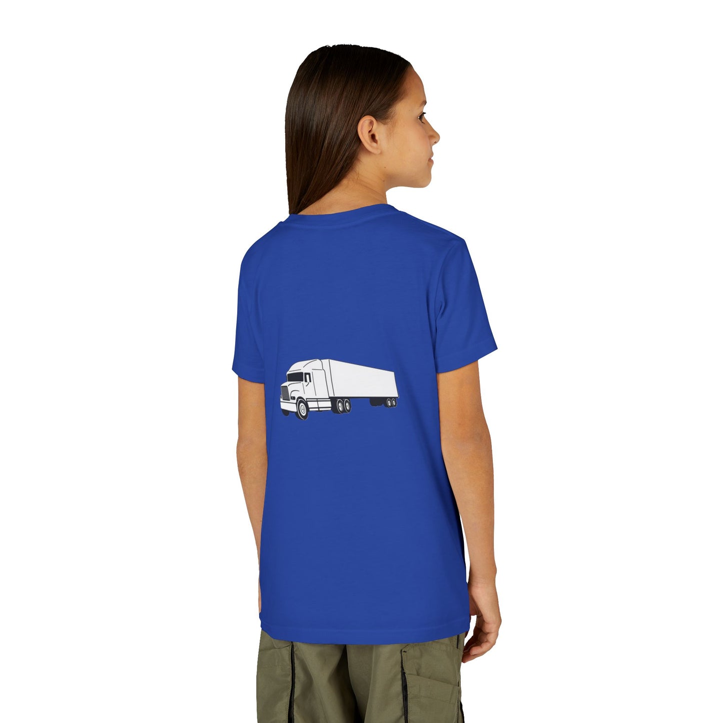 Semi Truck Youth Unisex Short Sleeve Crewneck Tee