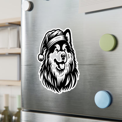 Santa Paws Malamute Vinyl Decal
