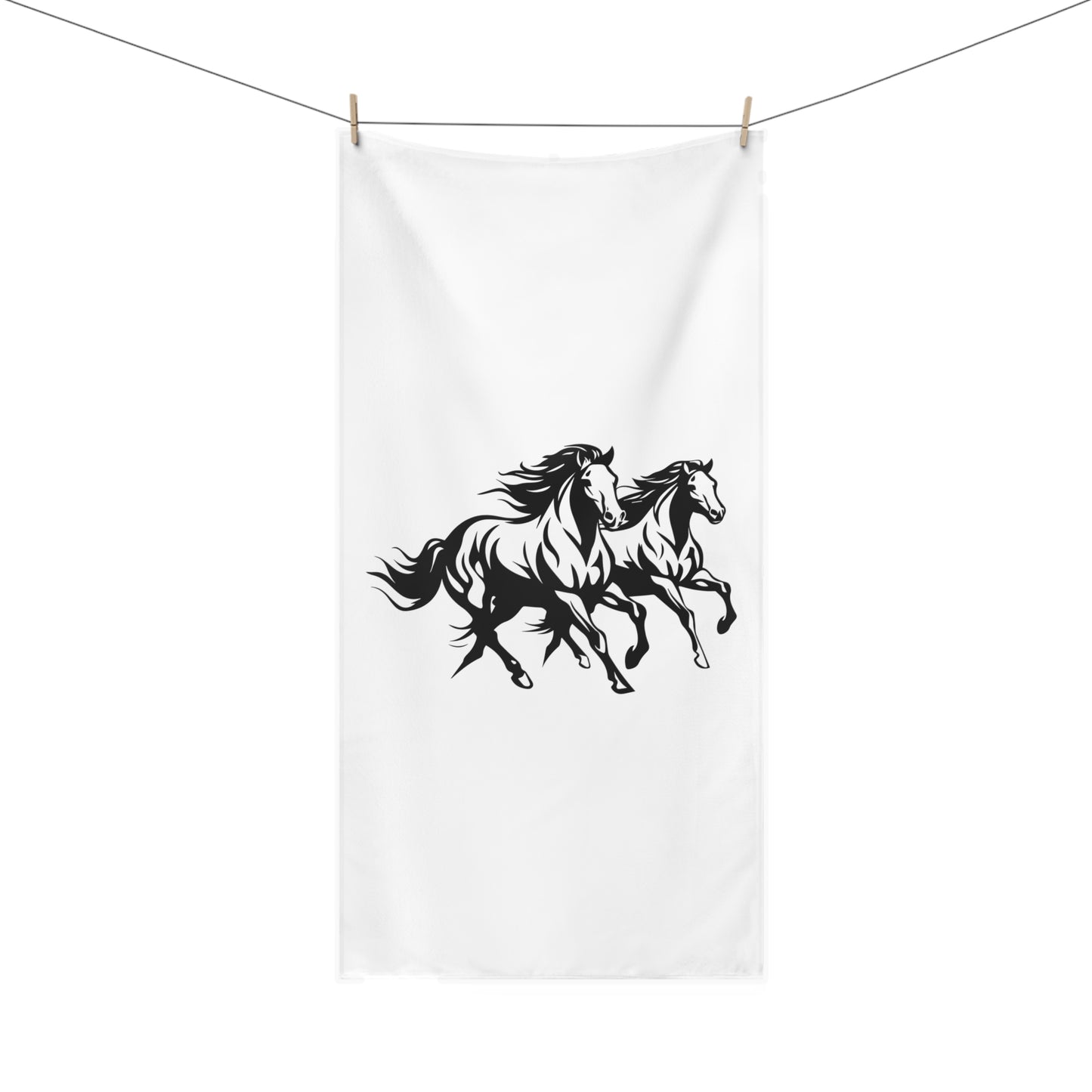 Horsin' Around Mink-Cotton  Beach Towel