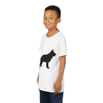 German Shepherd Silhouette Youth Unisex Short Sleeve Crewneck Tee