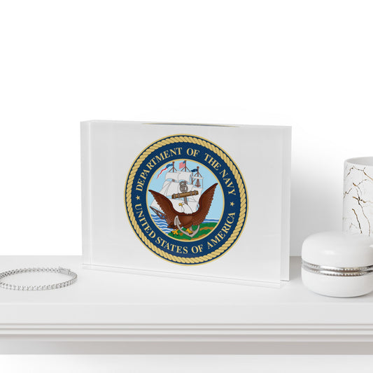 US Navy Acrylic Photo Block