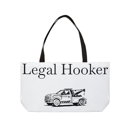 Legal H**ker Wheel Lift Tow Truck Weekender Tote Bag
