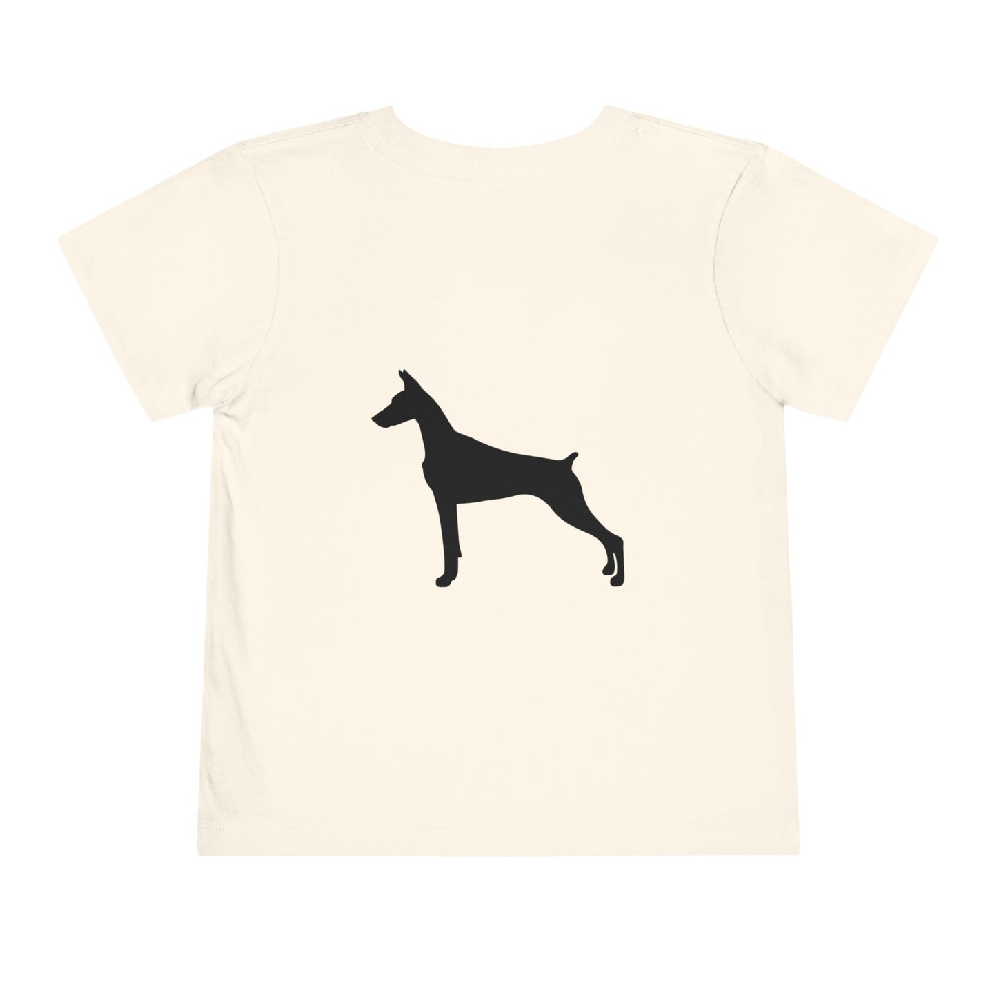 Doberman Silhouette Toddler Unisex Short Sleeve Crewneck Tee