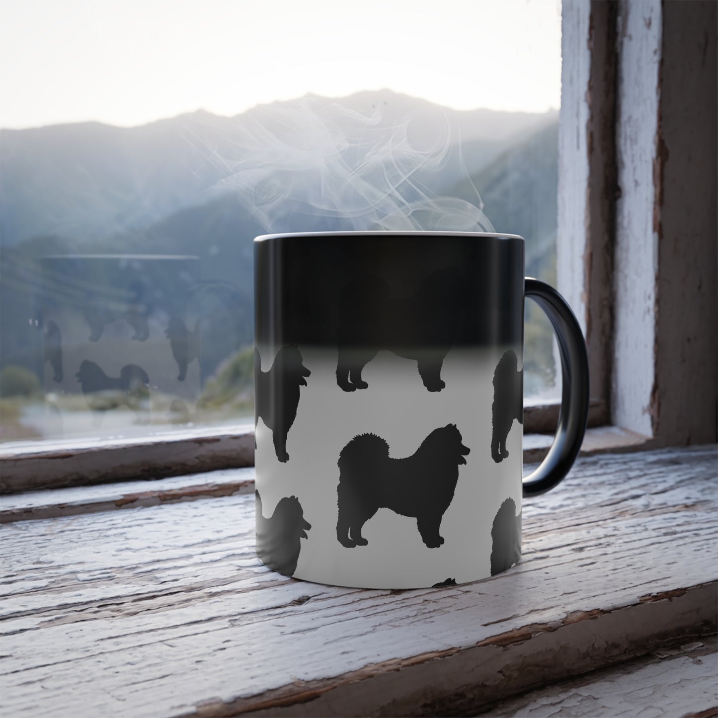 Samoyed Silhouette Color Changing Mug