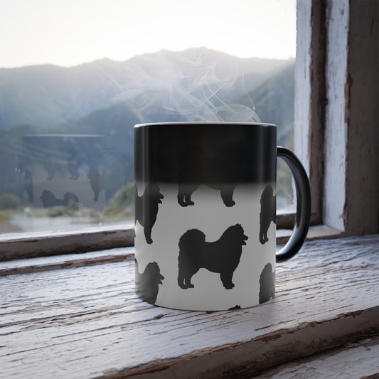 Samoyed Silhouette Color Changing Mug