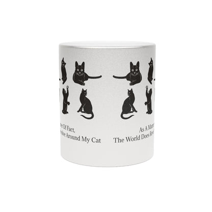 Matter Of Fact Cat Metallic Coffee Mug