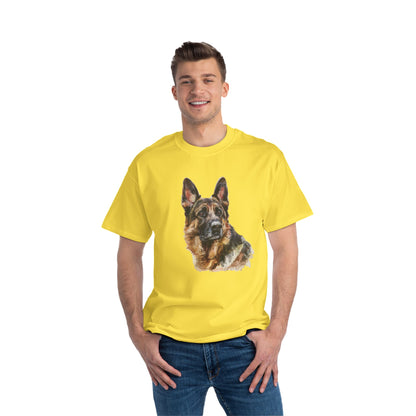 German Shepherd Head Men's Short-Sleeve Crewneck Tee