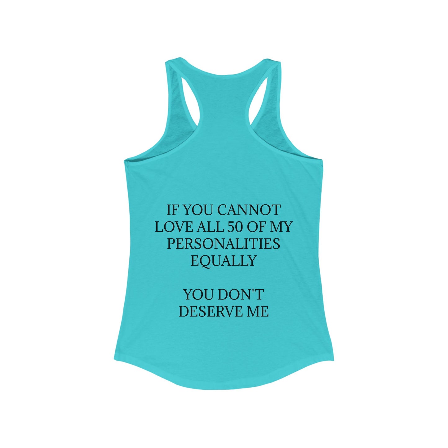 50 Personalities Women's Racerback Tank
