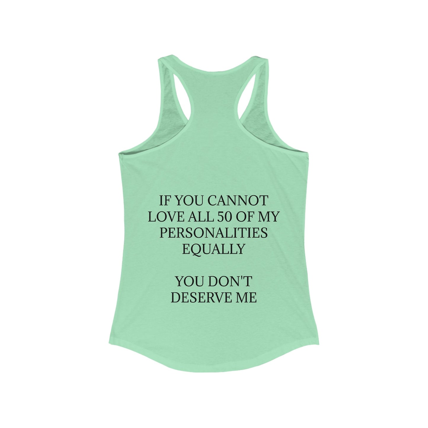 50 Personalities Women's Racerback Tank