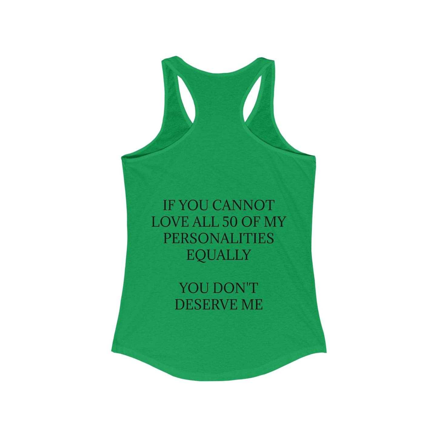 50 Personalities Women's Racerback Tank