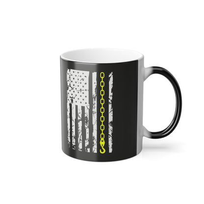 Thin Yellow Line Color Changing Mug