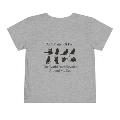 Matter Of Fact Cat Toddler Unisex Short Sleeve Crewneck Tee