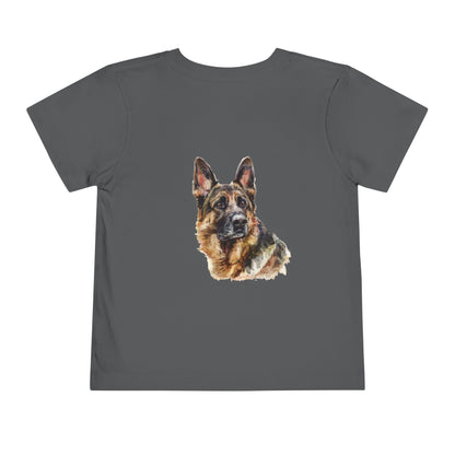 German Shepherd Head Toddler Unisex Short Sleeve Crewneck Tee