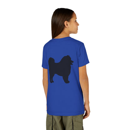 Samoyed Silhouette Youth Unisex Short Sleeve Crewneck Tee