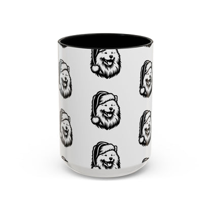 Santa Paws Samoyed 2-Tone Coffee Mug