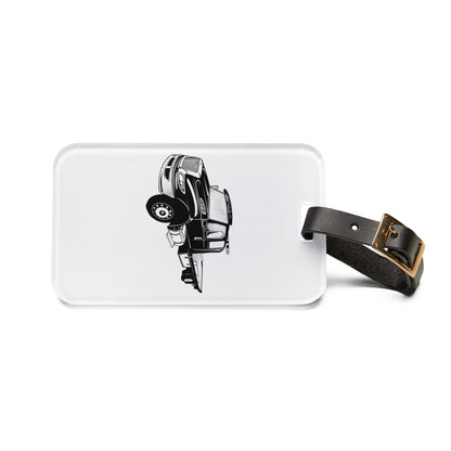 Flatbed Tow Truck Leather Strap Luggage Tag