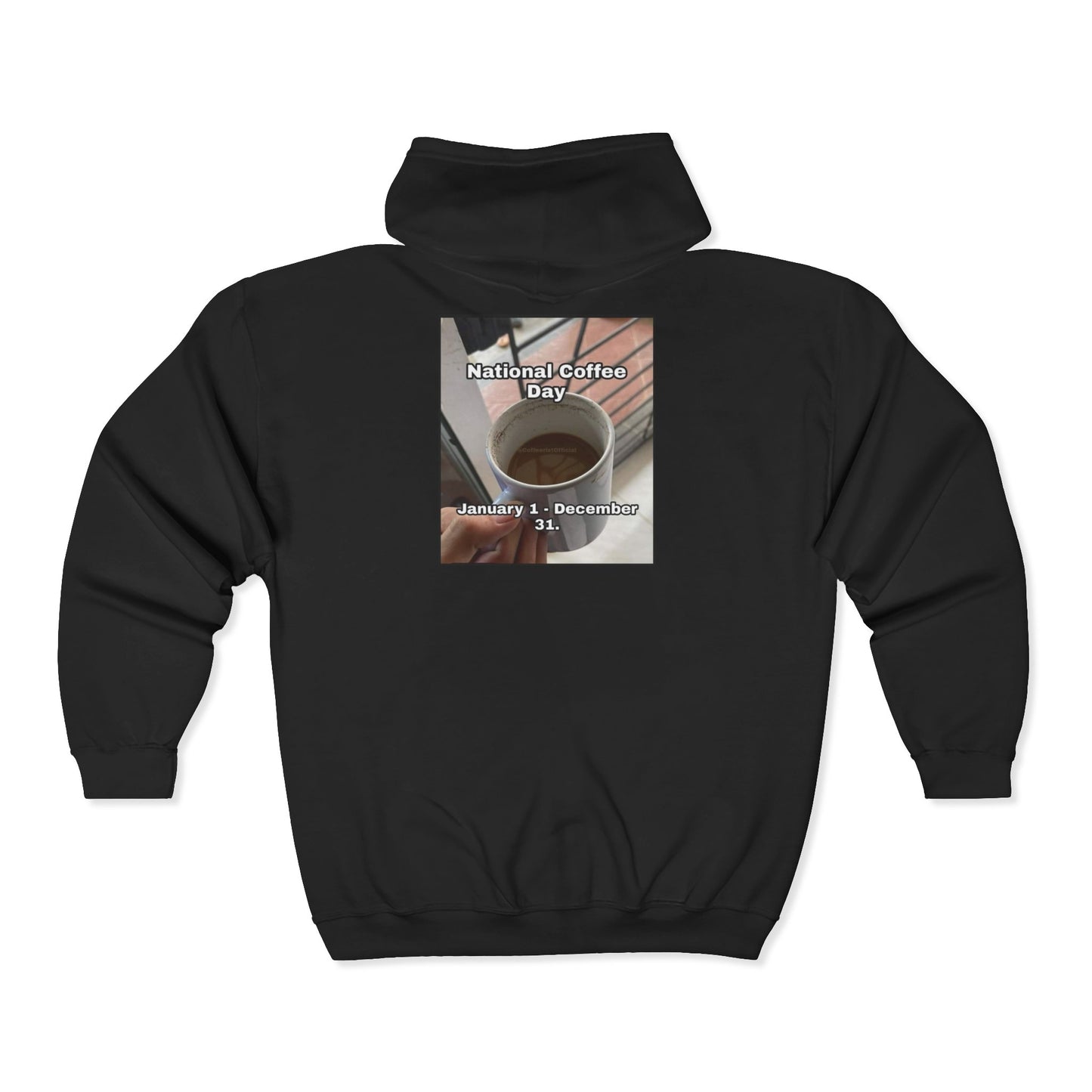 National Coffee Day Unisex Full Zip Hoodie
